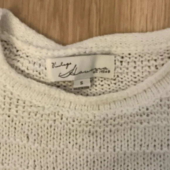 Vintage Havana Cream Sweater with Beige Script - Picture 2 of 4